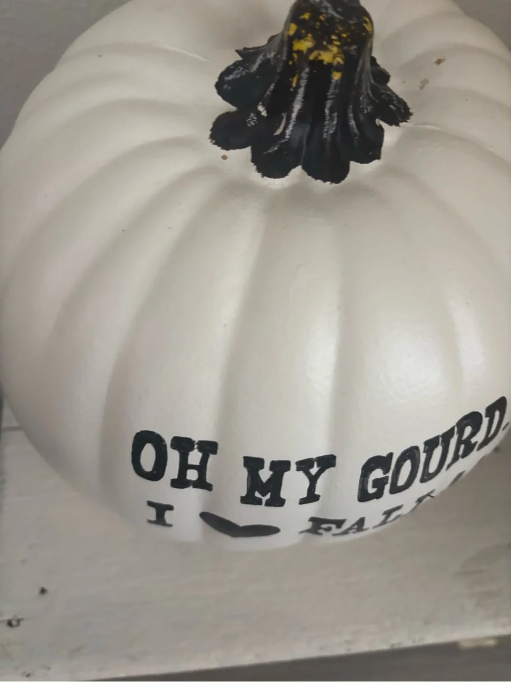White Decorative Pumpkin 